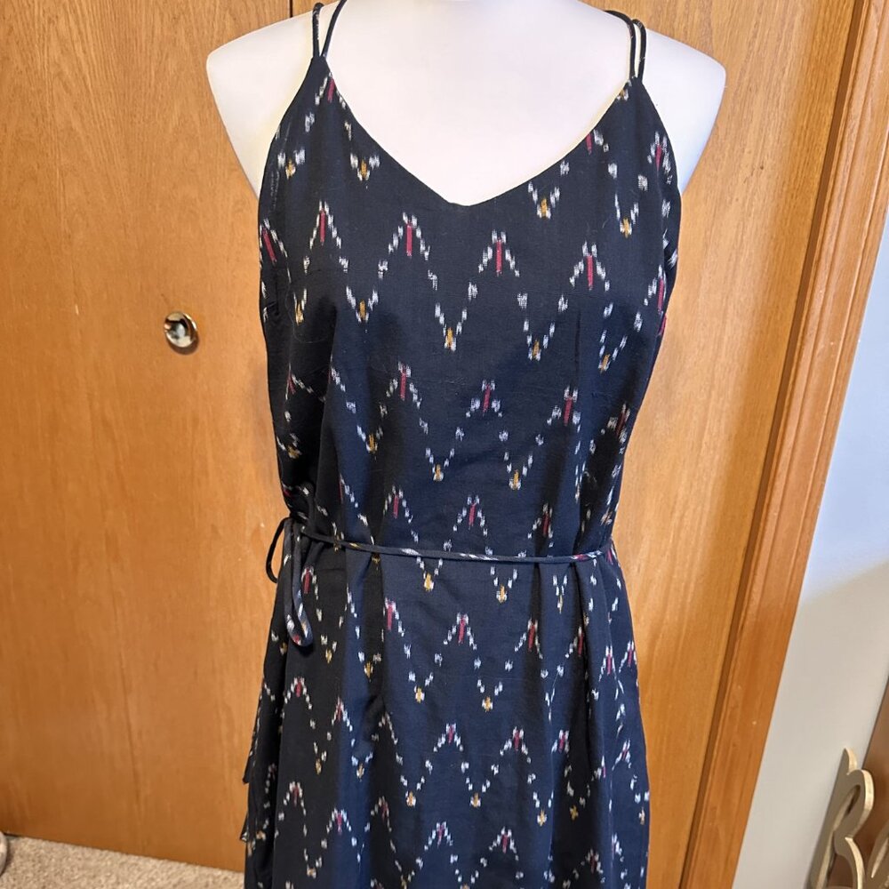 NWT The Loft Summer Strappy Navy print sundress dress Size 12 NEW